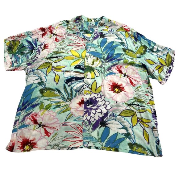 Jams World Vintage Aloha Shirt in Blue Floral